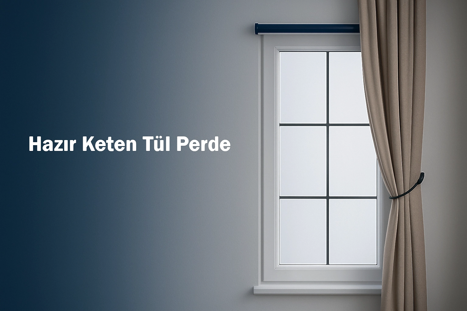 Hazır Keten Tül Perde